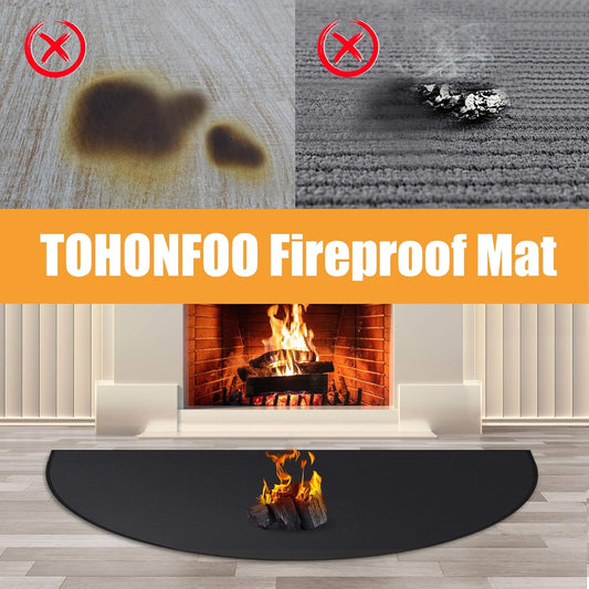 Hearth - Alfombras resistentes al fuego, 48 x 28 pulgadas, tapete ignífugo para...