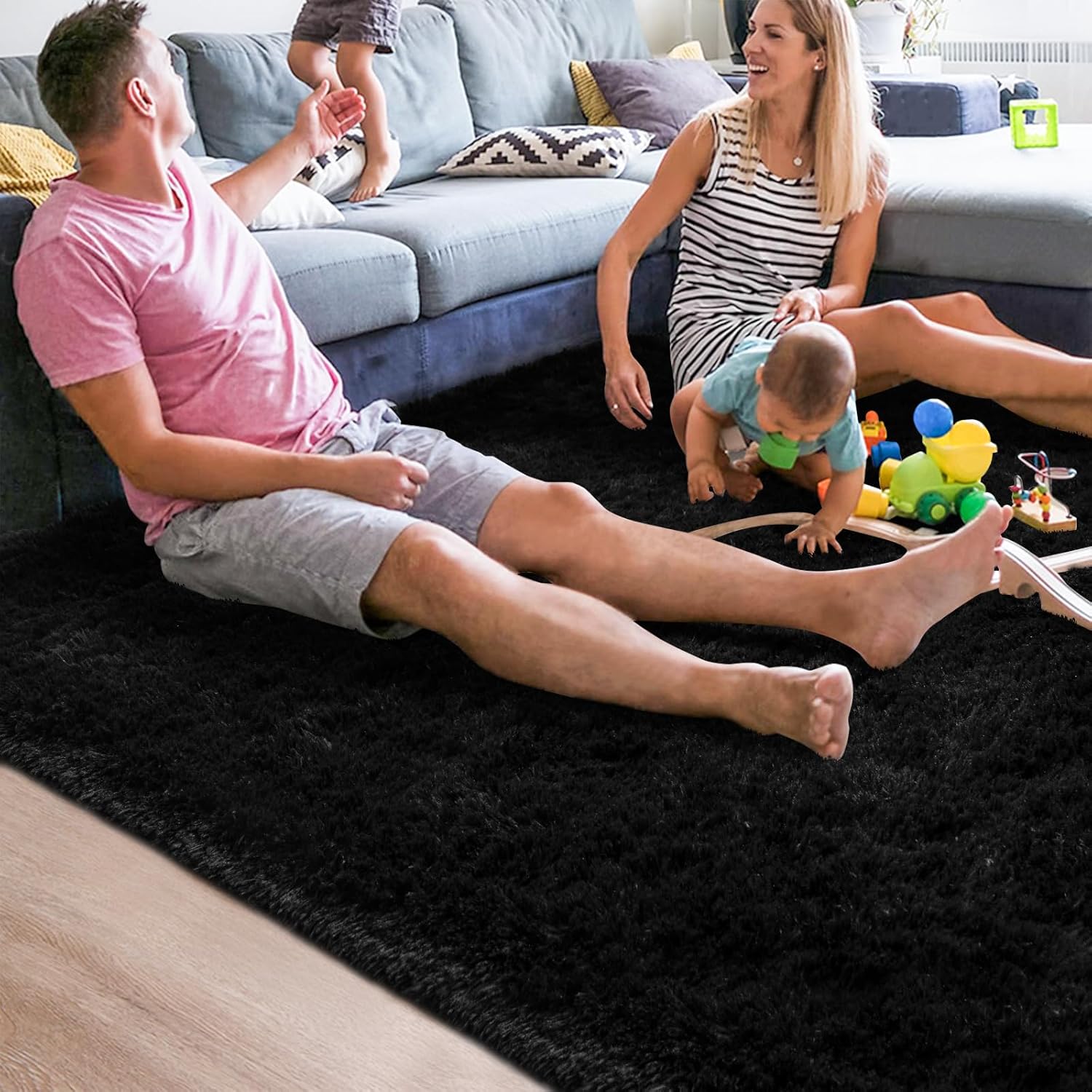 HQAYW Alfombra moderna y esponjosa para dormitorio, sala de estar, ultra suave,...