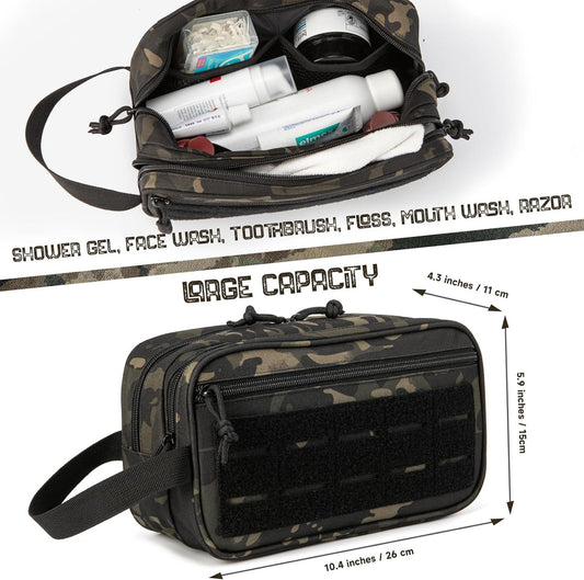 Neceser táctico para hombre, bolsa de higiene EDC herramienta militar Molle