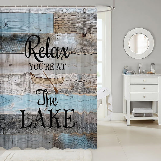 Accesorios de baño de lago, decoración de cabaña de lago, juegos de cortinas de...