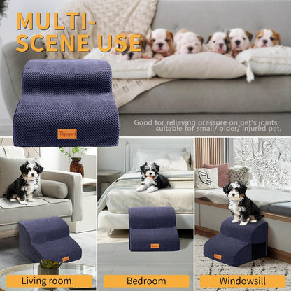 Escalones de espuma de alta densidad para mascotas de 2 niveles, 11.8 pulgadas