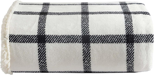 Eddie Bauer Manta reversible de vellón sherpa, ropa de cama y decoración del...
