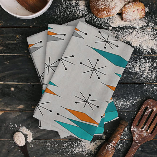 Toallas de cocina, diseño moderno de diamantes de mediados de siglo, 18 x 28...