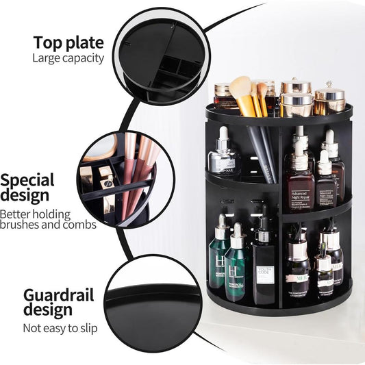 Organizador de maquillaje giratorio de 360 grados Seinlife