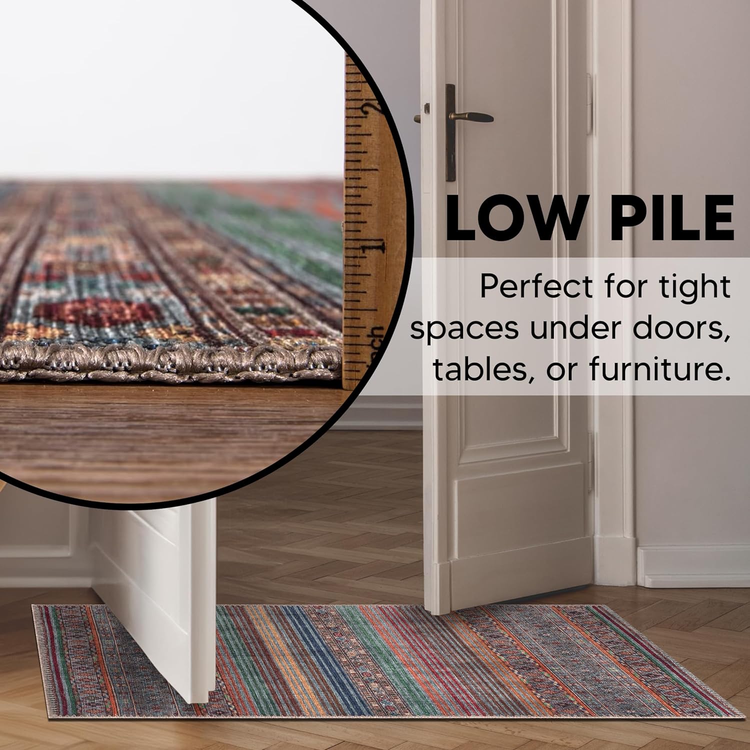 Keen Home Design Alfombras lavables a máquina con parte trasera antideslizante,...