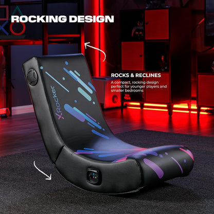 X Rocker - Silla mecedora de piso para videojuegos, altavoces de audio...