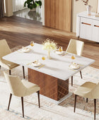 Mesa de comedor de 47 pulgadas para 2-4, mesa de cocina moderna, mesa de
