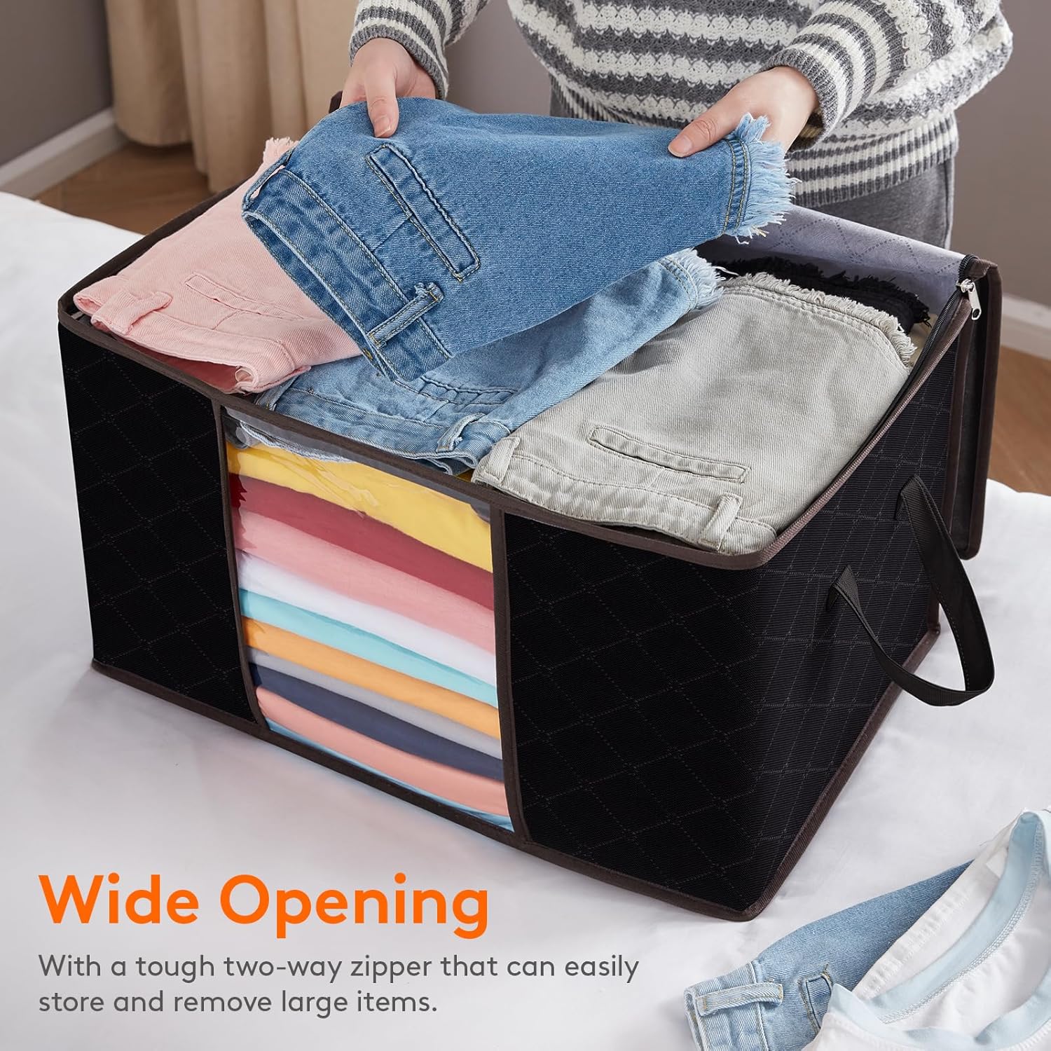 Lifewit Paquete de 6 bolsas de almacenamiento de ropa, cubos de almacenamiento