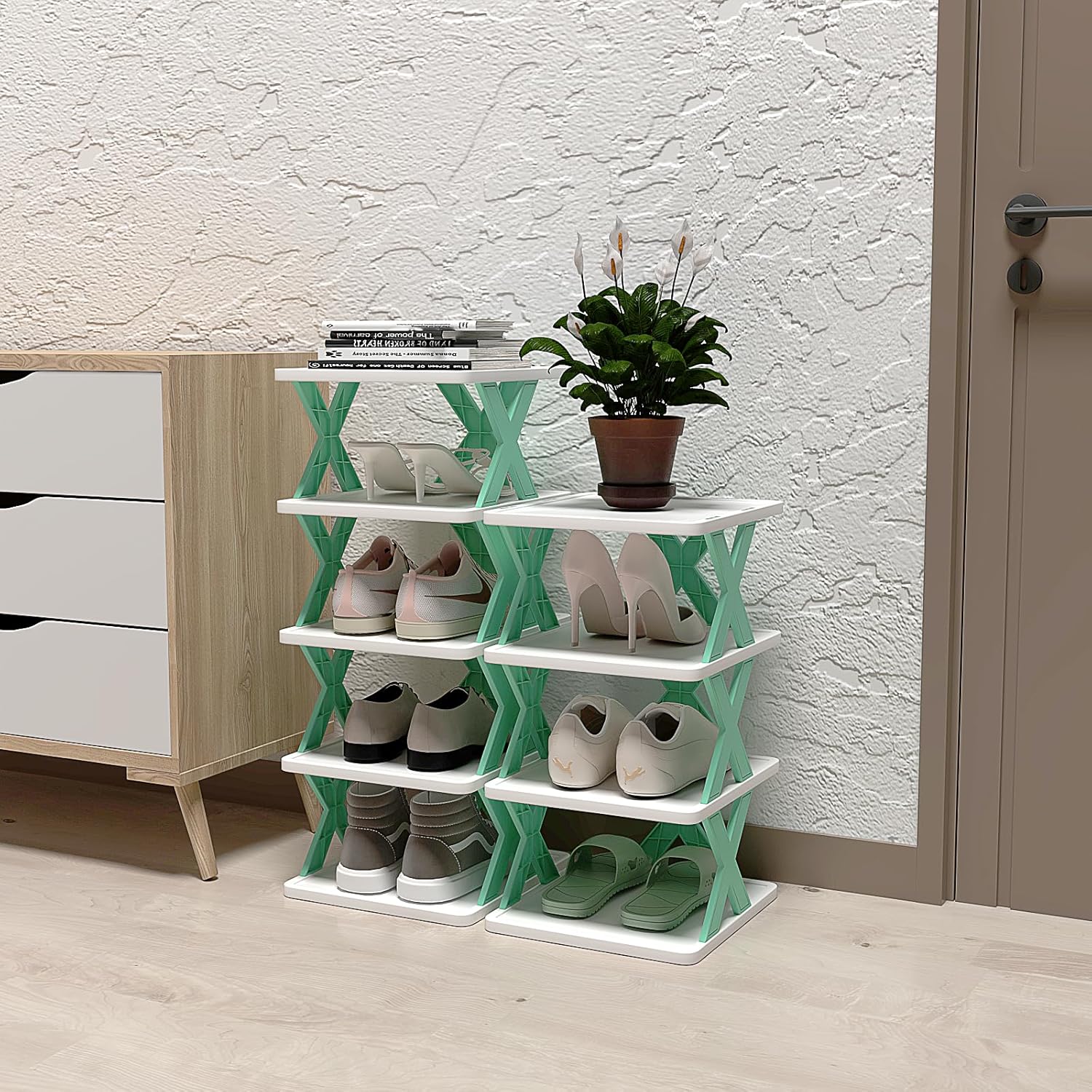 Zapatero para puerta de niños, espacios pequeños, armario y entrada,