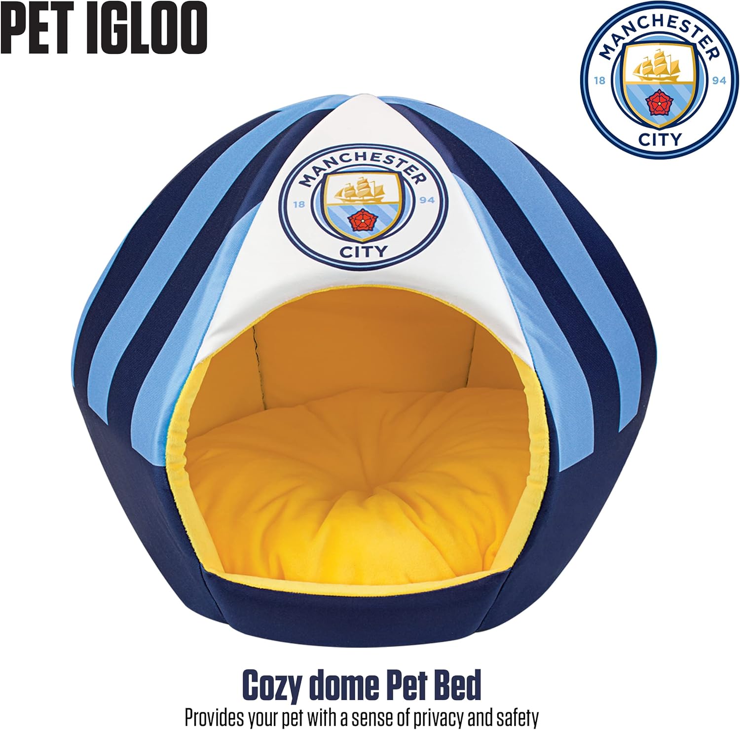 Maccabi Art Manchester City - Cama de fútbol para perros, cama temática...