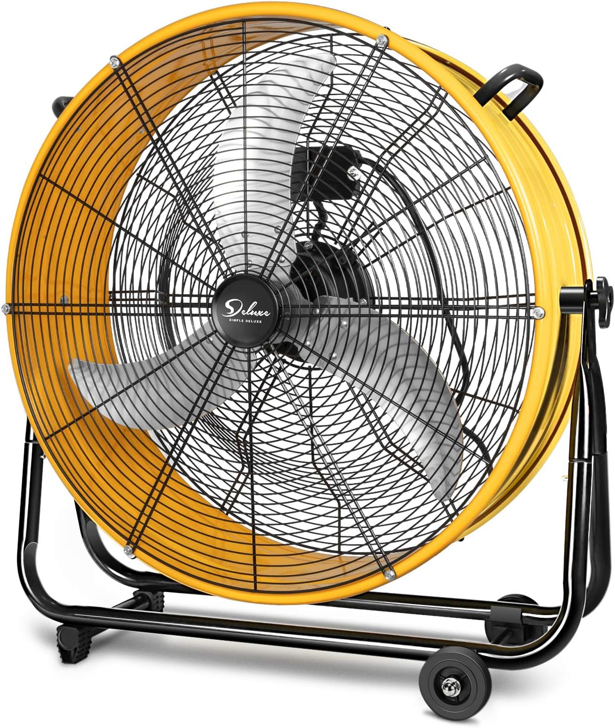 Simple Deluxe Ventilador de tambor industrial de metal resistente de 24...