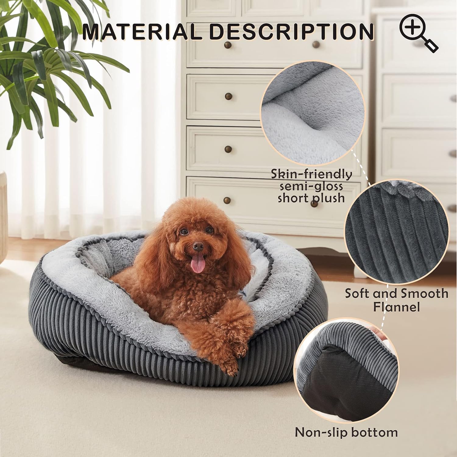 SIWA MARY Camas para perros y gatos pequeños, medianos y grandes. Cama lavable...