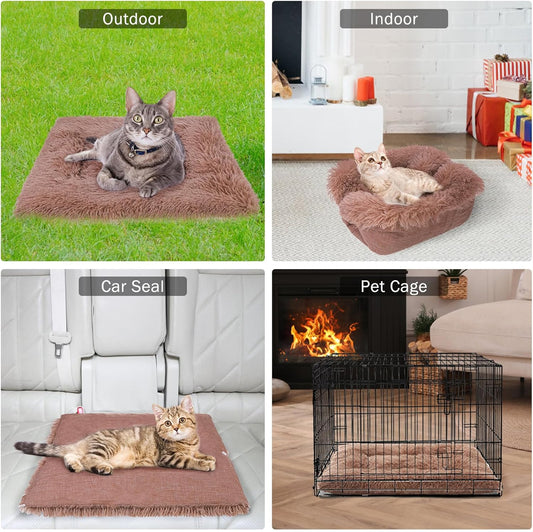 SCENEREAL Cama autocalentable para gatos, tapete calefactable para gatos y...