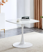 Mesa de comedor cuadrada de tulipán blanco de 31.5 pulgadas, mesa de cocina...