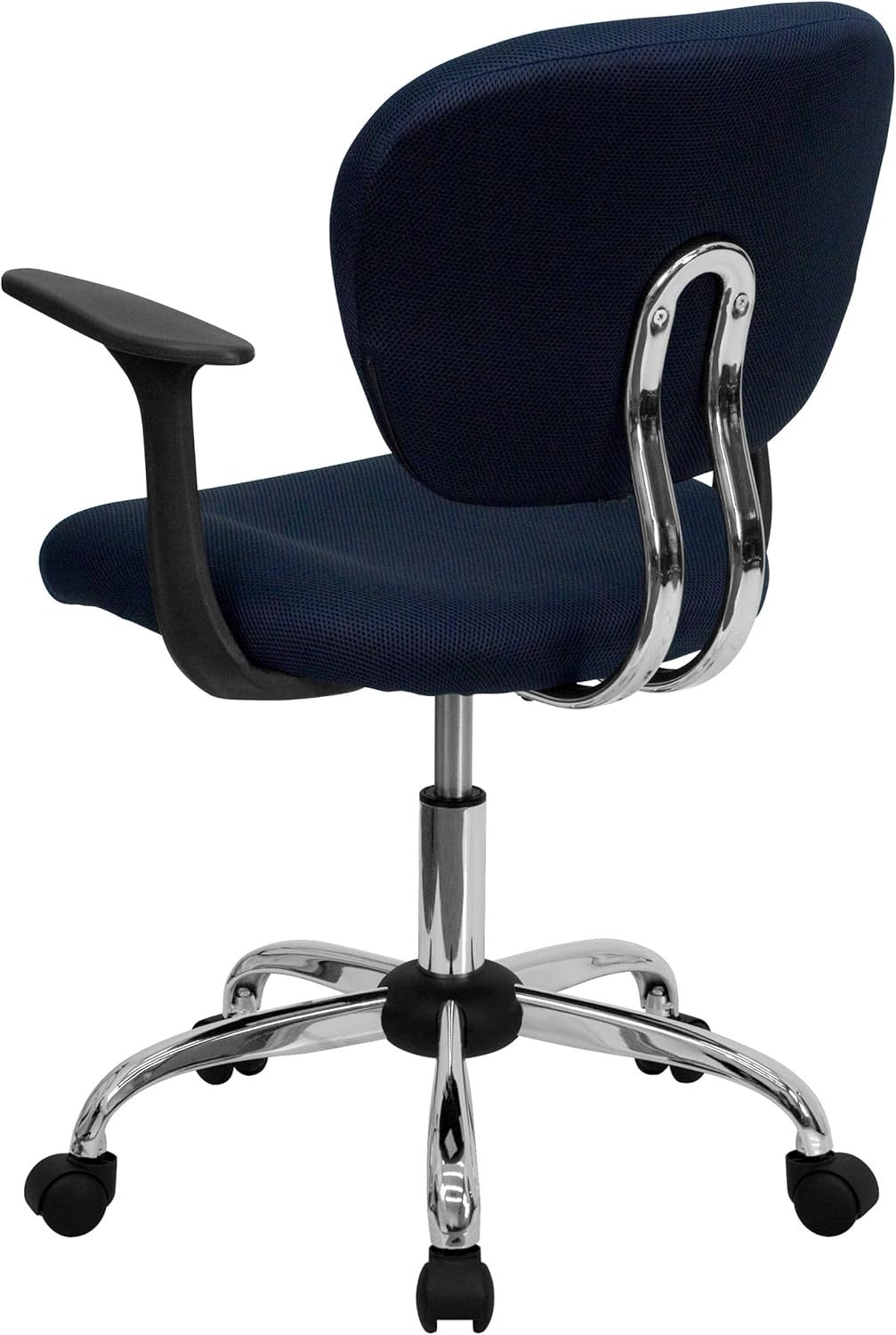 Silla de trabajo de malla con respaldar medio Flash Furniture con brazos y...