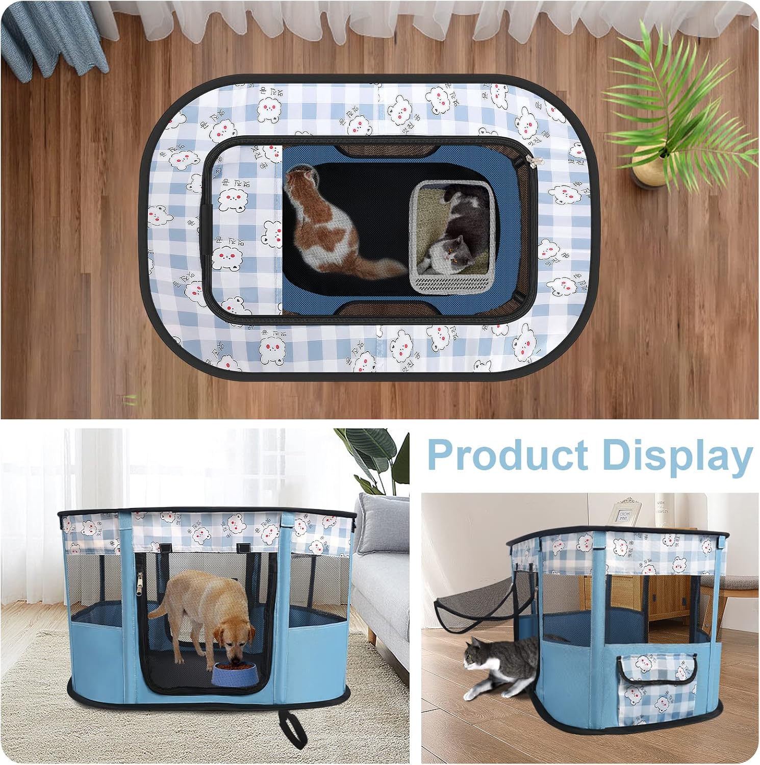 Corral de juego pop para perros y gatos, casas de mascotas para perros y gatos,...