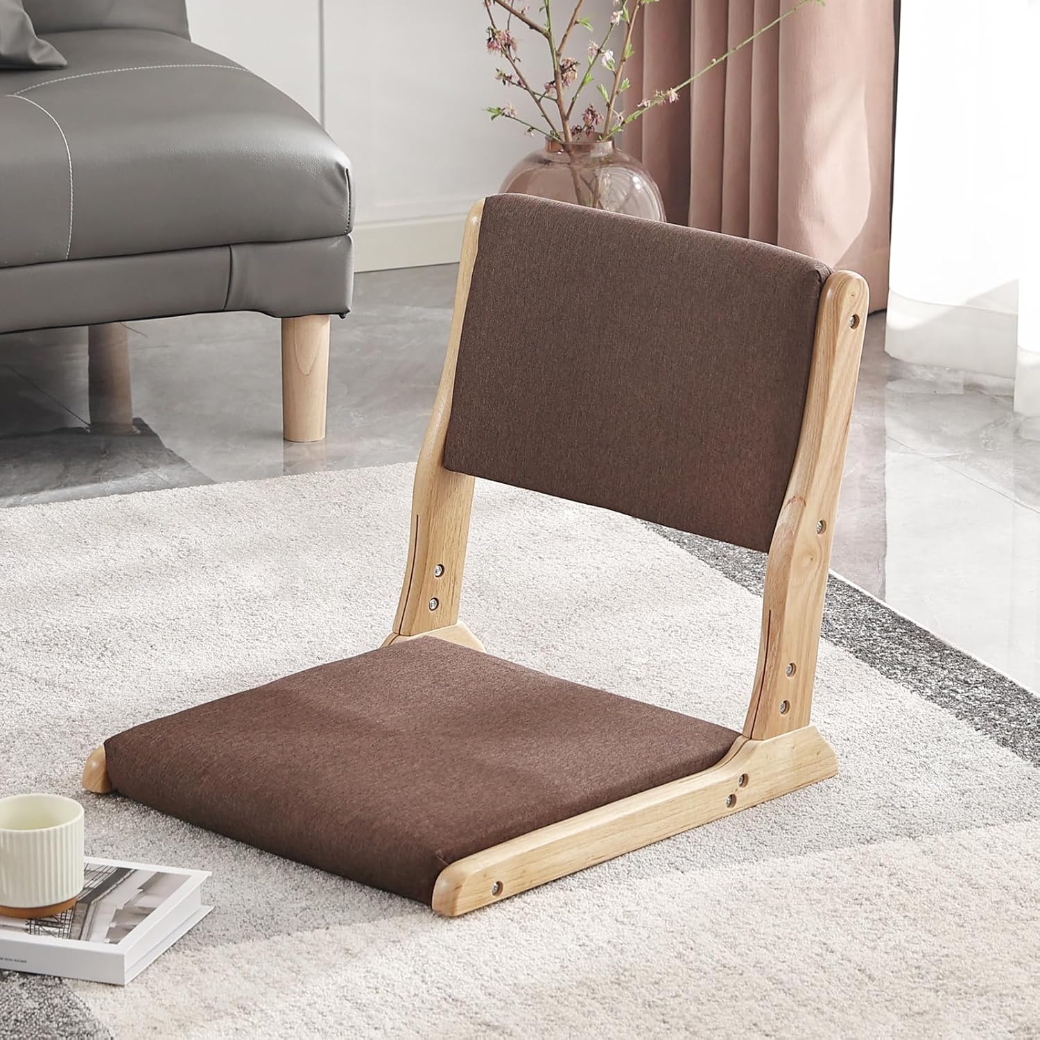 Muebles decorativos de silla Tatami, silla plegable de meditación, asiento de...