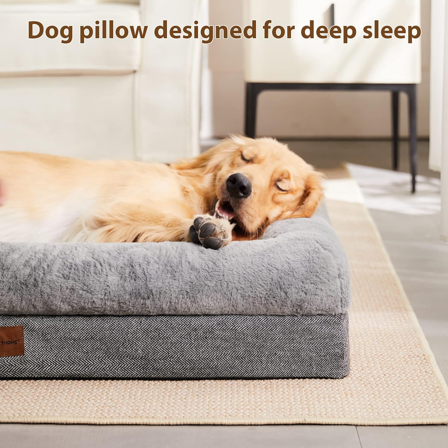 BFPETHOME Sofá cama para perros - Cama lavable para perros con cojín y fundas...
