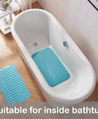 Yanzifly Tapete de baño antideslizante para bañera de silicona, suave y seguro,...