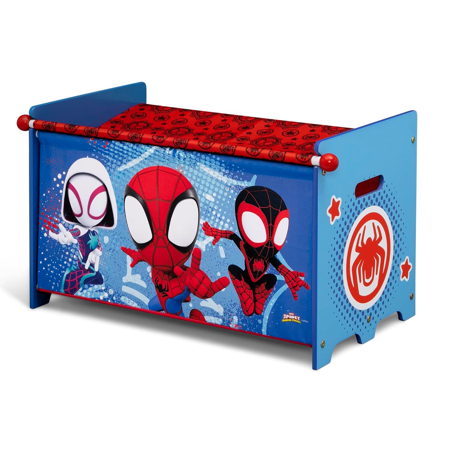 Delta Children Marvel Spidey and His Amazing Friends - Caja de juguetes con...