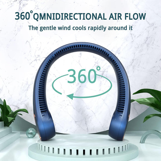 Ventilador de cuello portátil, ventilador de cuello recargable sin aspas,...