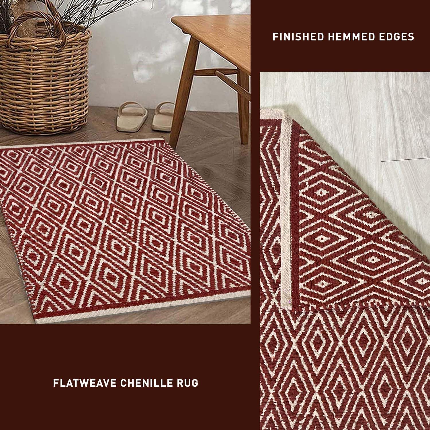 Chardin Home, tapete 100% algodón, reversible por completo, de 21 x 34...