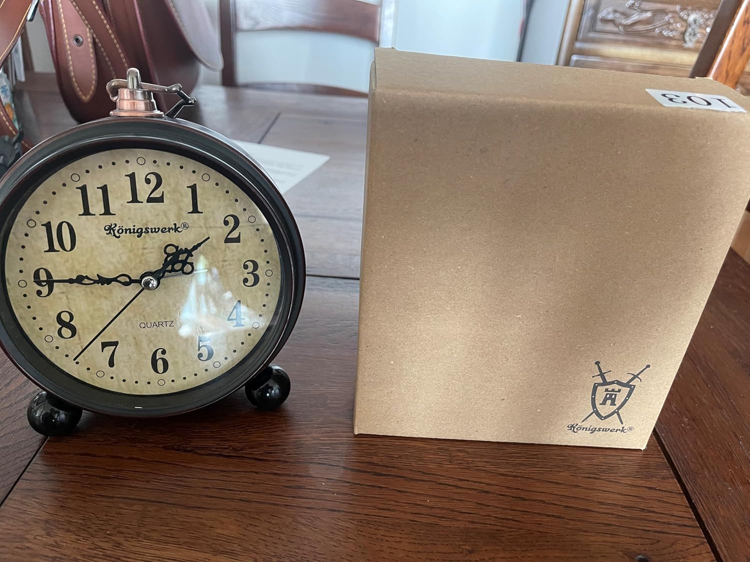 Konigswerk - Reloj Analógico de Cuarzo, decorativo, de gran tamaño, Retro,...