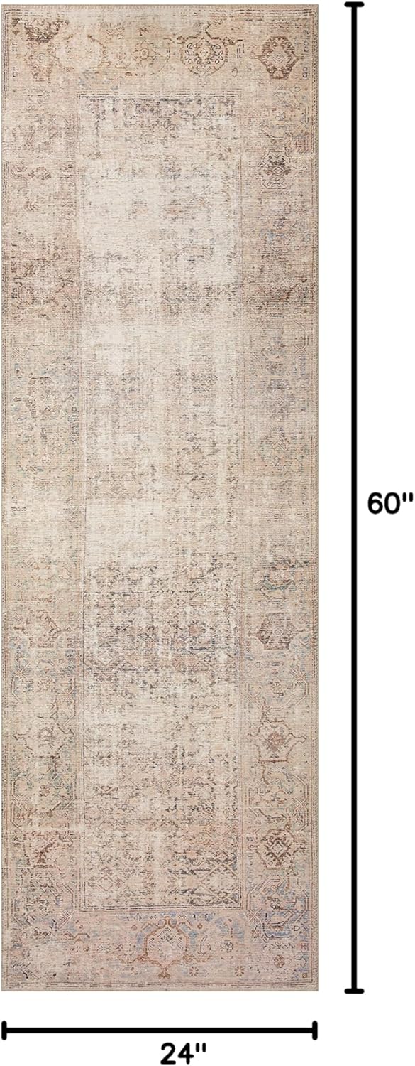 Amber Lewis x Colección Georgie GER-02 Alfombra decorativa de 2 pies x 5 pies,