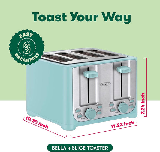 bella Tostadora de 4 rebanadas con apagado automático, ranuras extra anchas y...