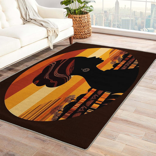 Alfombra africana de 2 x 3 pies, alfombra de área afro, alfombras étnicas para