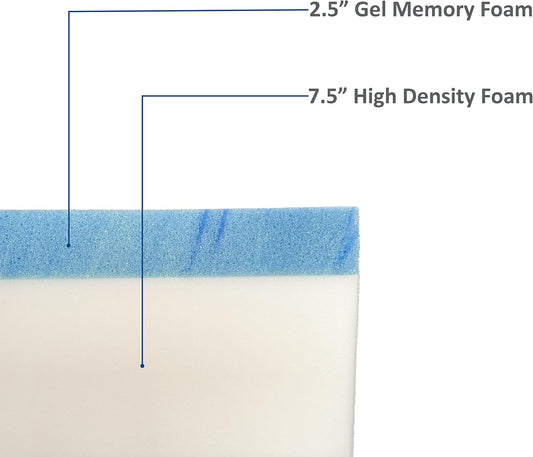Repuesto de colchón de espuma viscoelástica de gel frío para camión de 10