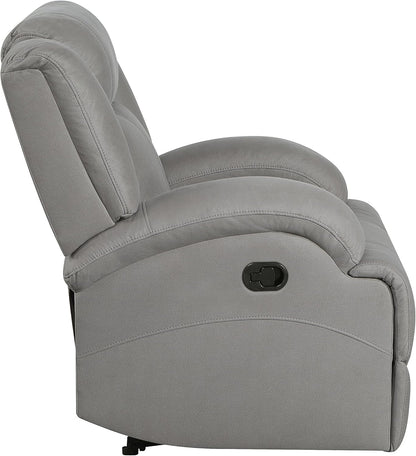 Lexicon Landwood - Sofá biplaza reclinable doble manual, color gris