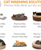 K&H Pet Products Thermo-Kitty - Cama térmica para gatos de interior, cama...