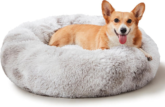 WESTERN HOME WH Cama calmante para perros y gatos, cama redonda suave y...