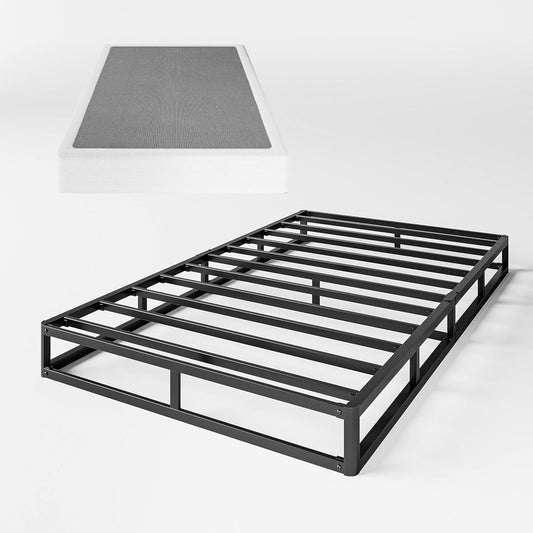 Somier de 7 pulgadas para cama individual, base de colchón de marco de metal