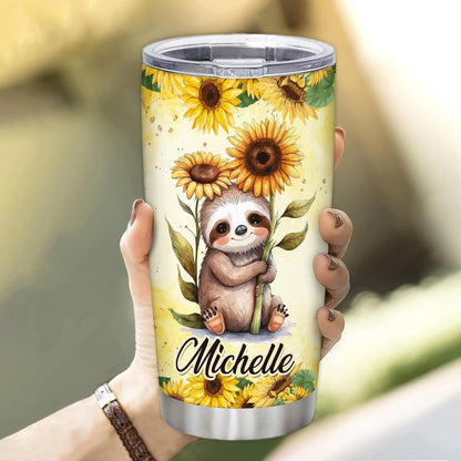Regalos personalizados para los amantes de los perezosos, vaso de acero