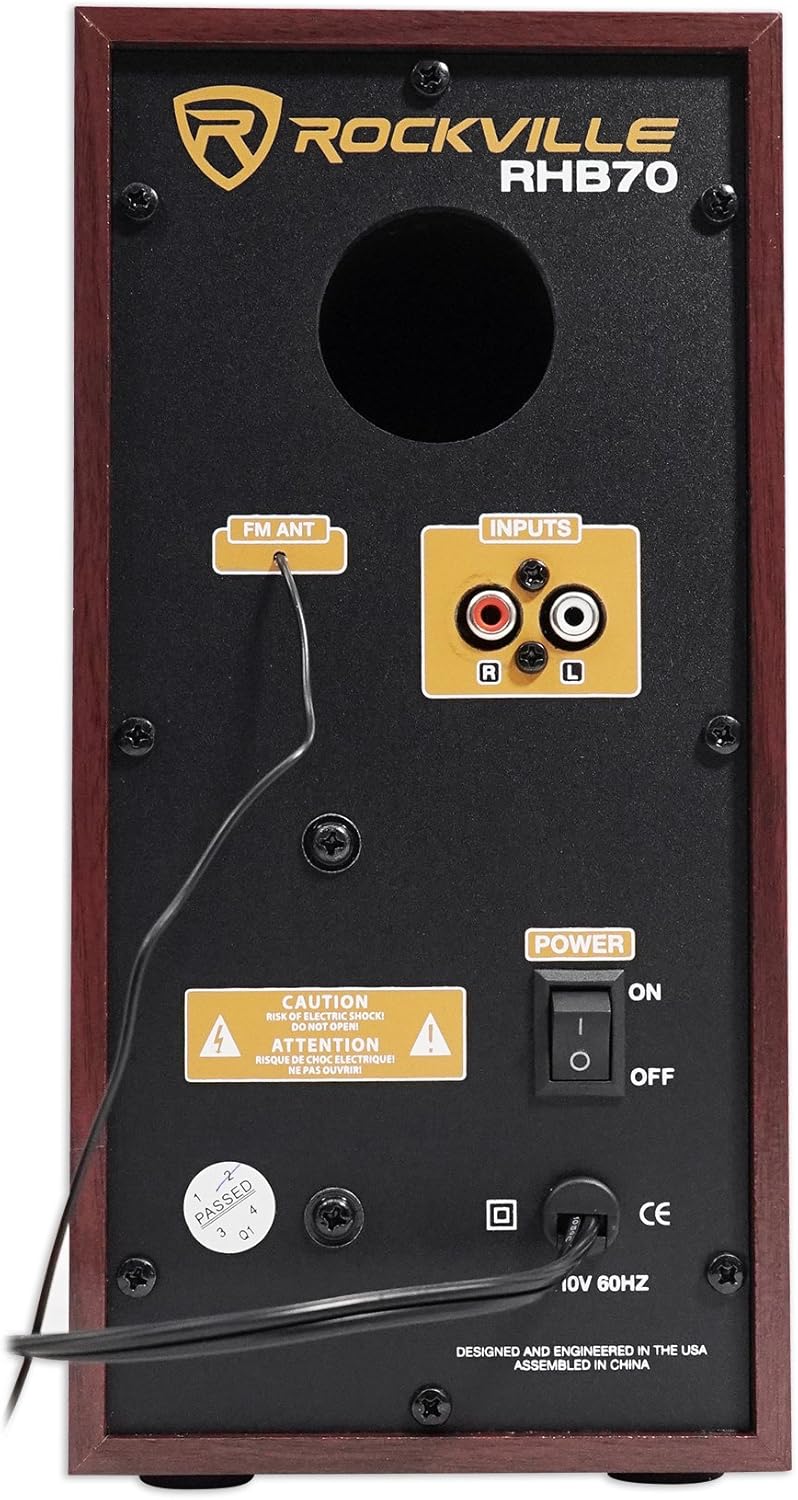 Rockville Sistema de altavoces compacto de cine en casa RHB70 con...