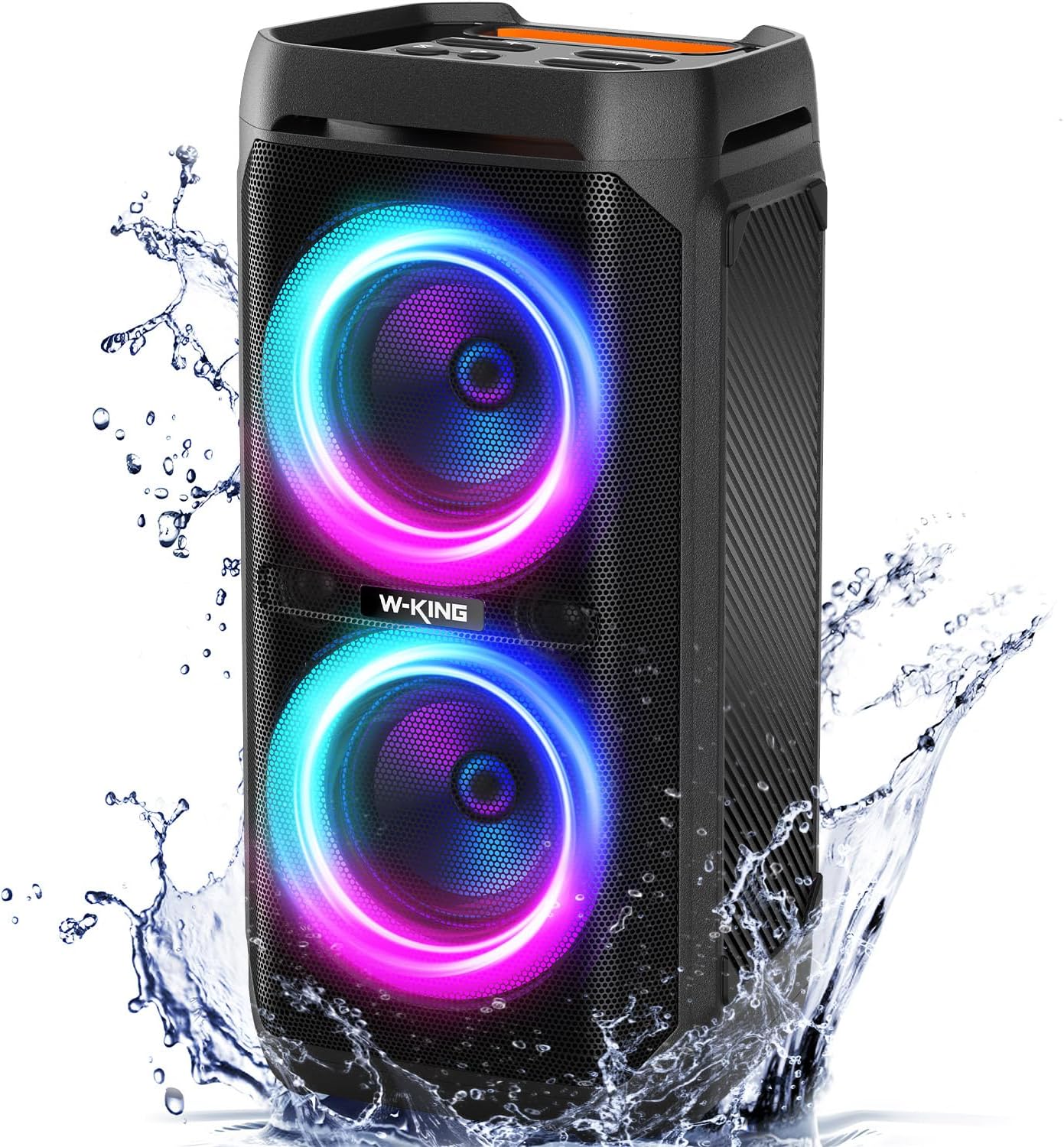 W-KING Altavoces Bluetooth de 100 W V5.3, IPX6 impermeable portátil con graves...