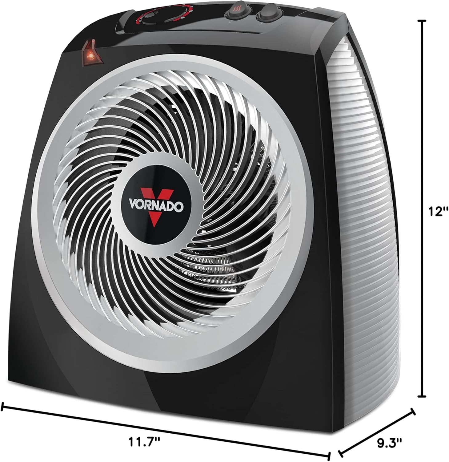 Vornado, calentador para toda la habitación VH10, Metal, Negro, 1, 1500.0watts
