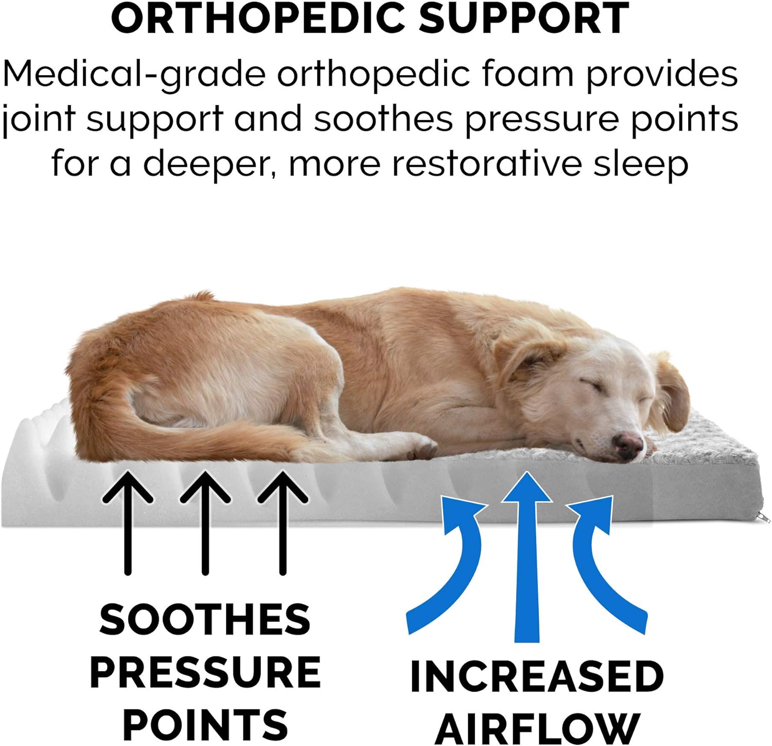 Furhaven Cama ortopédica para perros grandes de hasta 95 libras con funda...