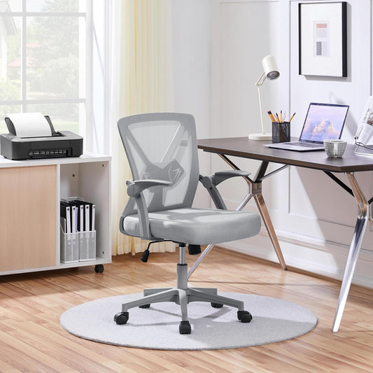 Yaheetech Silla de oficina de malla, silla giratoria de escritorio, silla de...