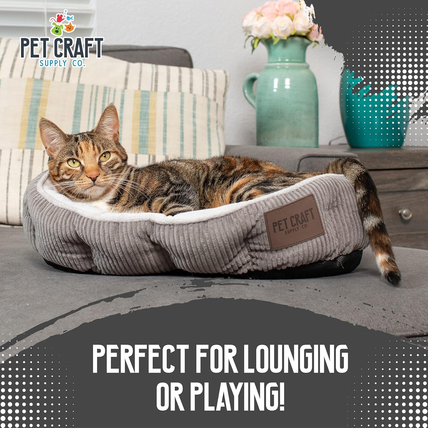 Pet Craft Supply Cama para gatos de interior  Cama para gatitos  Lavable a...