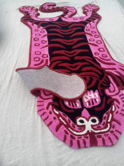 Alfombra antideslizante con estampado de tigre tibetano para decoración del