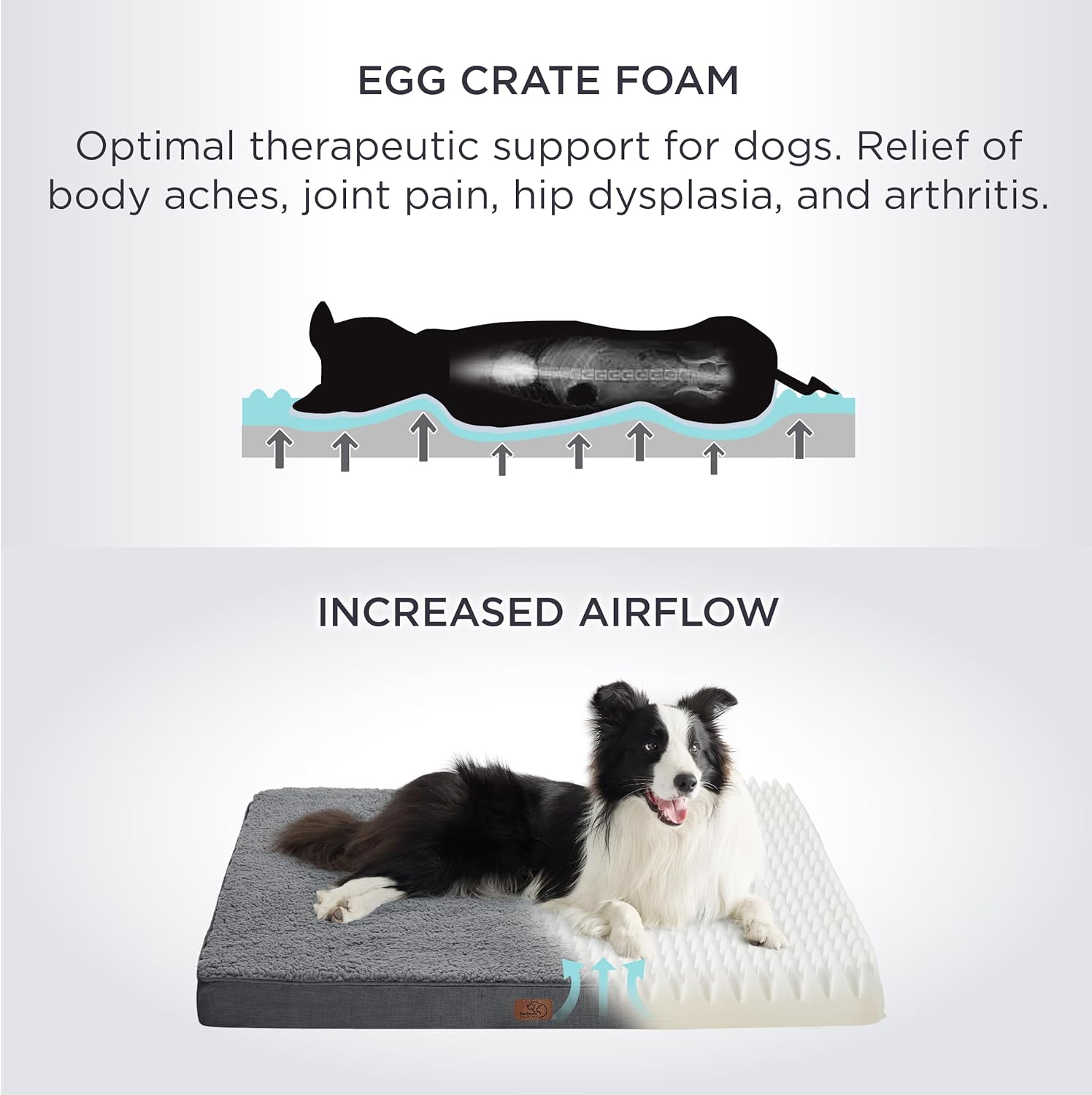 Bedsure - Cama ortopédica grande para perro grande, con funda lavable y...