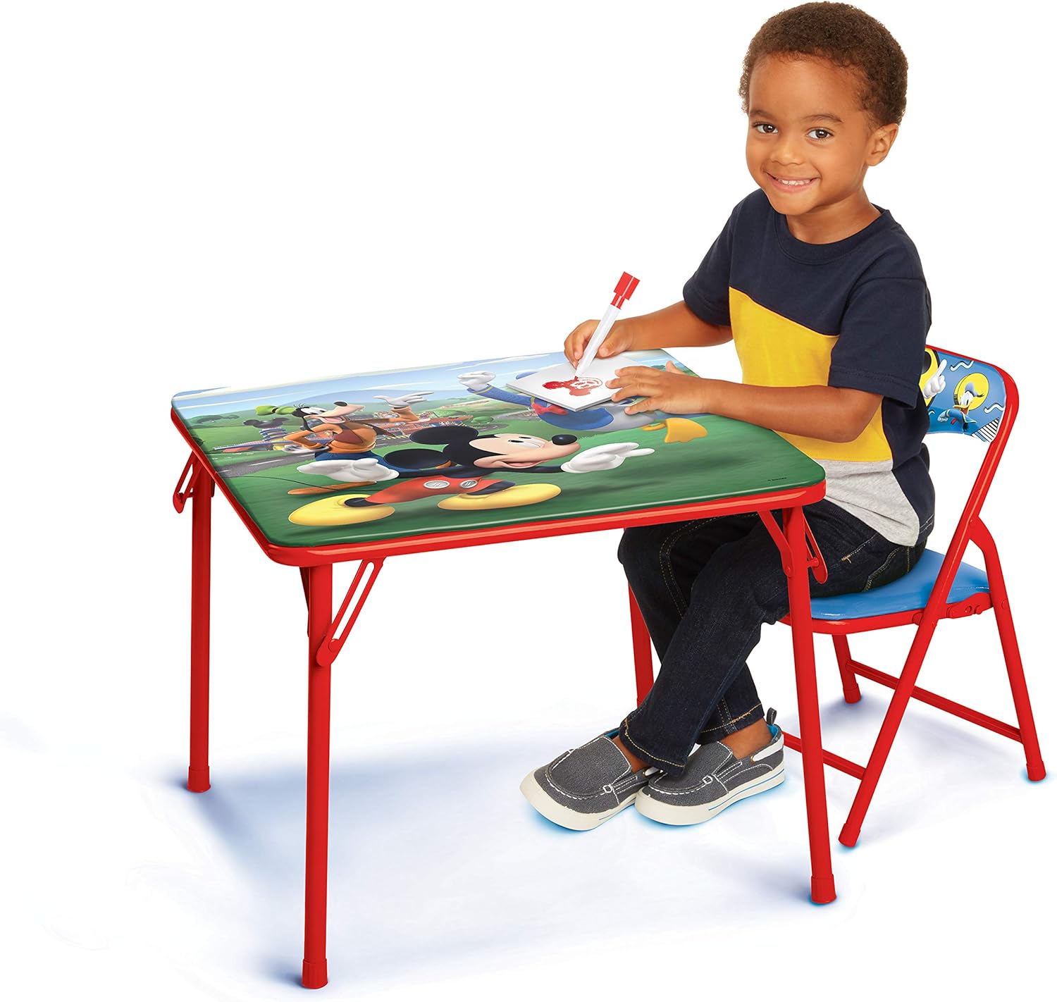 Mickey Mouse Juego de mesa y silla para niños pequeños de 24 a 48 meses,...