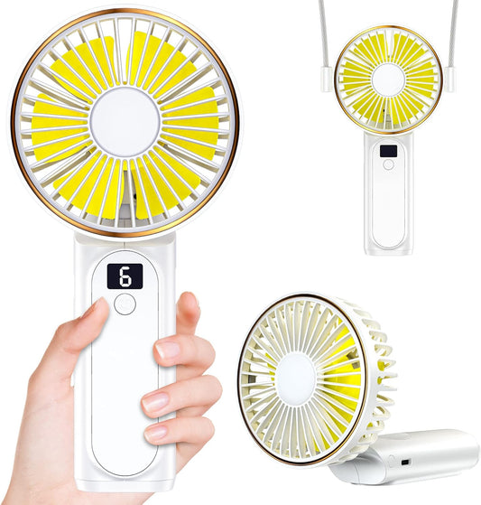 Ventilador de mano, ventilador portátil, ventilador personal recargable por USB...