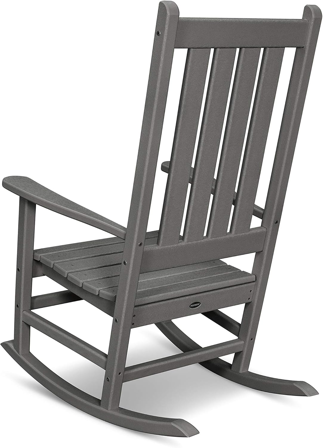 POLYWOOD Mecedora para porche de viñedo (gris pizarra)