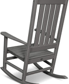 POLYWOOD Mecedora para porche de viñedo (gris pizarra)