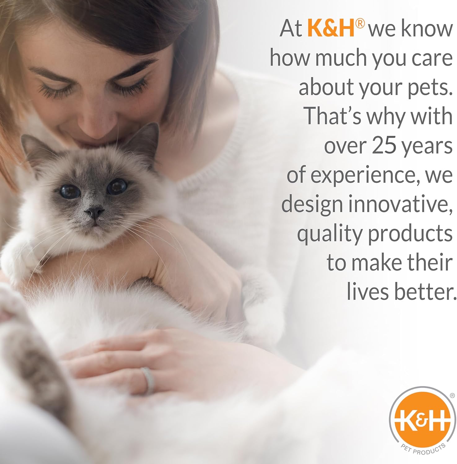 K&H PET PRODUCTS Cama térmica térmica para gatos con taza termoplástica, cama...