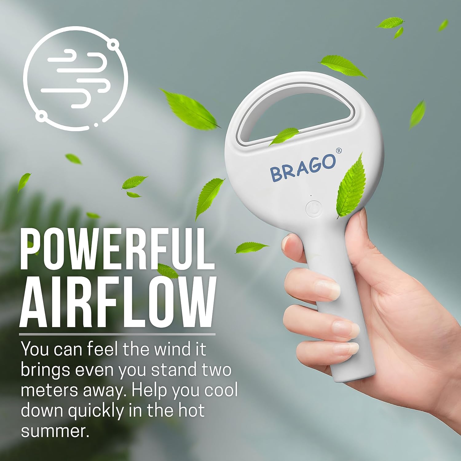 Brago Mini ventilador de mano sin aspas, ventilador de mano portátil,...